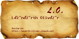 Lénárth Olivér névjegykártya