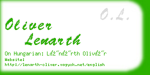 oliver lenarth business card